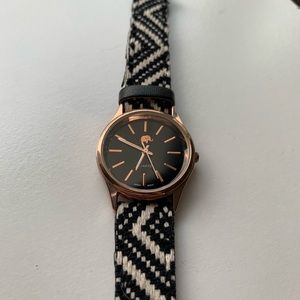 Francesca’s Black and White Patterned Watch